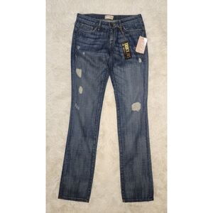 TRUCK JEANS Size 26 Boyfriend Straight Leg Blue Jean Denim Stretch Low Rise USA